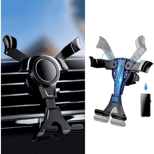 Gravity Bracket Car Phone Holder 360 Rotation Air Vent Mount Adjustable Auto Stand for IPhone Xiaomi Huawei