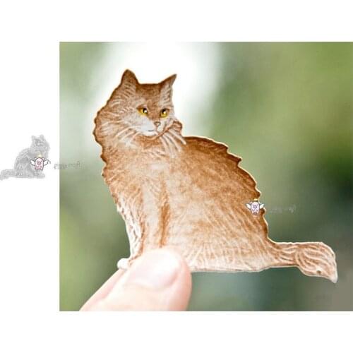 Mmao Crafts Metal Steel Cutting Dies New Cat decoration Stencil For DIY Scrapbooking Paper/photo Cards Embossing Dies