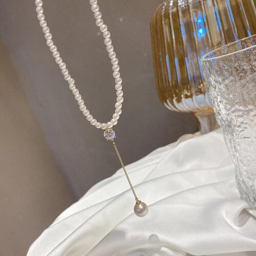 Trendy New Vintage Pearl Necklaces For Women Hot Sale Design Clavicle Chain Personality String Beaded Jewelry Prom Accessories