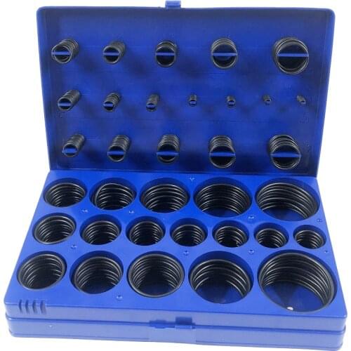 407 Piece SAE Universal O-Ring Assortment Kit 32 Sizes Buna-N 70A for Plumbing, Automotive and Faucet Repair