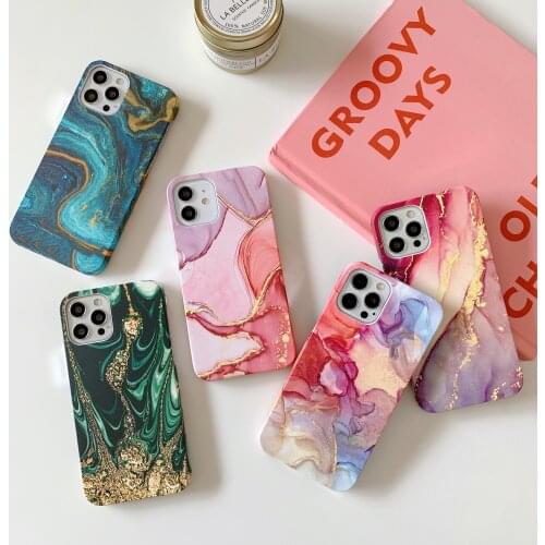 New Luxury Marble Hard Phone Case For iPhone 12 11 Pro Max XR XS Max X 12 Mini Back Cover For iPhone 7 8 Plus Matte Fashion Case