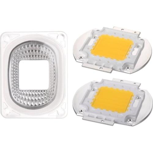 LED Lens Reflector For LED COB Lamps PC lens+Reflector+Silicone Ring Cover shade