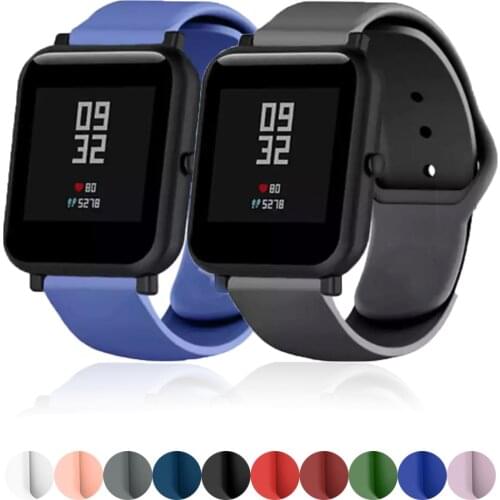 20mm Soft Silicone Band For Xiaomi Huami Amazfit GTR 42mm Smart Watch Bracelet for Amazfit Bip Lite S U GTS 2 Wrist Strap Correa