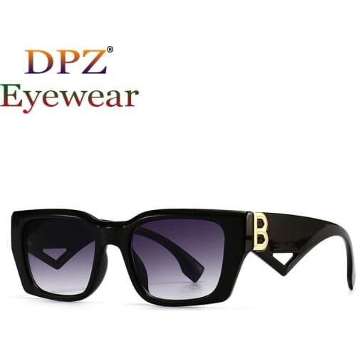 2021 Stylish Modern Steampunk Rectangle Vintage Shades sunglasses Men Women Luxury Brand Designer Sunglasses Oculos De Sol 4336