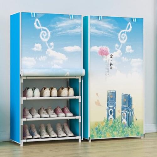 Hot Sale Nonwoven Fabric Shoe Cabinet Shoes Storage Rack Dustproof Hallway Space-Saving Shoe Organizer Stand Holder Shoe Rack