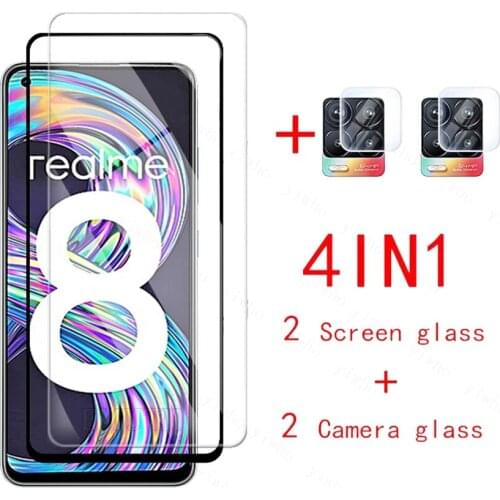 4in1 Tempered Glass for OPPO Realme 8 7 6 Pro C11 C12 6i XT X2 C15 C21 C25 C25S C20 C20A 5 5S Camera Len Screen Protector Glass