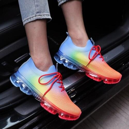 Women Breathable Sneakers 2021 Summer New Color Matching Mesh Lace Up Ladies Casual Shoes Outdoort Sport Vulcanized Shoes