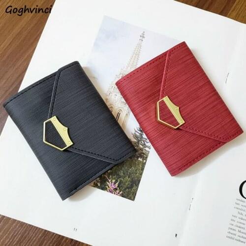 Wallets Women PU Leather Hasp Simple Solid Card Holder Chic Womens Elegant Mini Purse Trendy Leisure Folding All-match Carteira