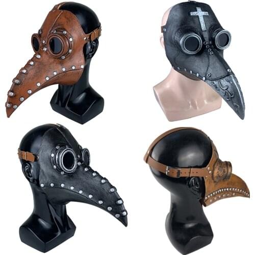 Plague Doctor Mask Steampunk Emulsion Bird Cosplay Masks Prop Mascarillas 17 Styles Costume Mascherine Protect Halloween