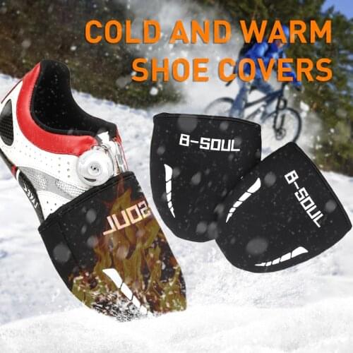 1 Pair Cycling Sport Black Nylon Warm Windproof Bicycle Shoe Covers Toe Cap Half Overshoes Shoe Covers Boot Cases Overshoe Cover