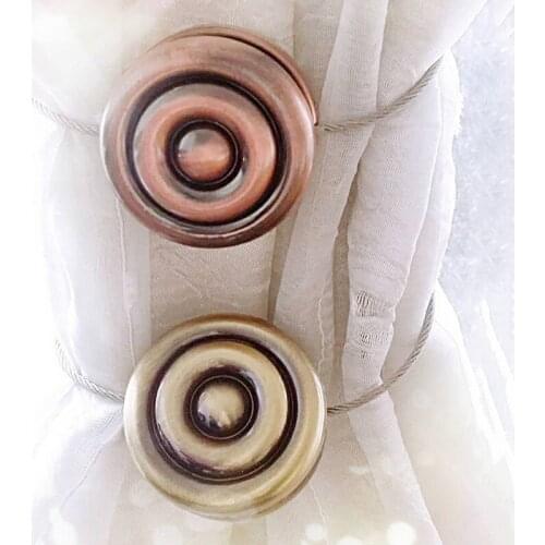 1pc European Style Simplicity Magnetic Curtain Buckle Gold Silver Curtain Buckle Free Installation Curtain Clip Strap Accessorie