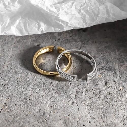 100% 925 Sterling Silver Cubic Zirconia Rings For Women Finger Jewelry, Simple Female Ring Engagement Party Silver 925 Bijoux