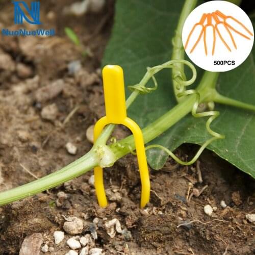 500pcs-Pack Greenhouse Plant Vine Fixing Tools Fruit Stem Strawberry Watermelon Platic Forks Grow Tendency Supports