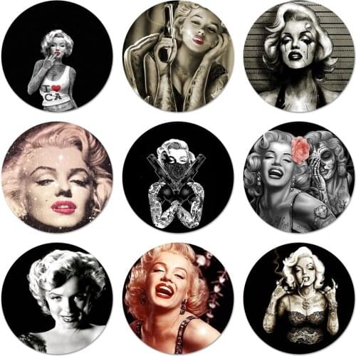 58mm Sexy Marilyn Monroe Icons Pins Badge Decoration Brooches Metal Badges For Backpack Decoration
