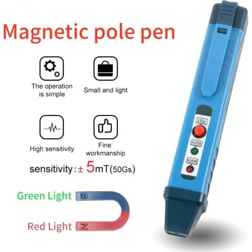 ALIYIQI Factory Magnetic Field Magnet N,S Pole Detection Polar Pen North South Polarity Determination Red Emitting N-Pole Green