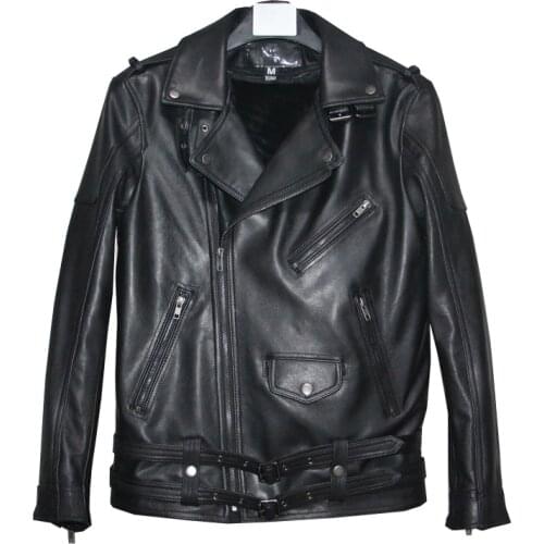 Free shipping.mens warm genuine leather jacket,thick goatskin quality slim motor coat.sales.plus size style jackets.Detachable