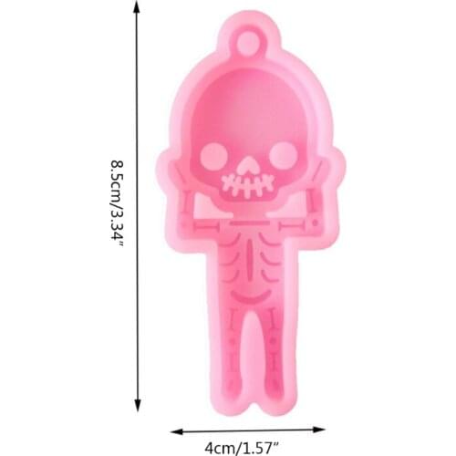 Shiny Skeleton Earrings Mold Keychain Necklace Polymer Clay Silicone Mold Skull Mold Skulls Jewelry Keychain Mold