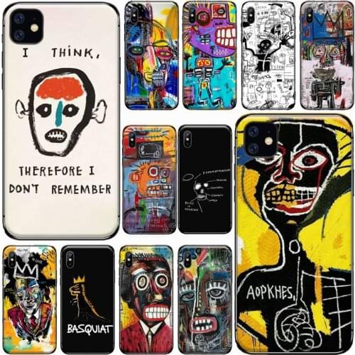 Jean Michel Basquiat American artist Phone Case for iPhone 11 12 mini pro XS MAX 8 7 6 6S Plus X 5S SE 2020 XR Luxury shell