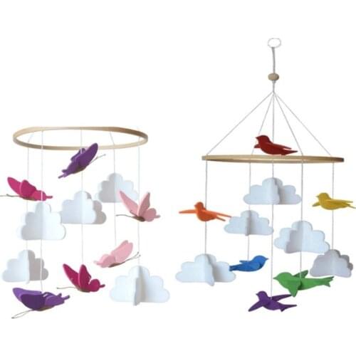 Baby Crib Felt Pendant Musical Mobile Rattle Infant Cot Wind Chime Bed Bell Toys Kids Room Hanging Decoration