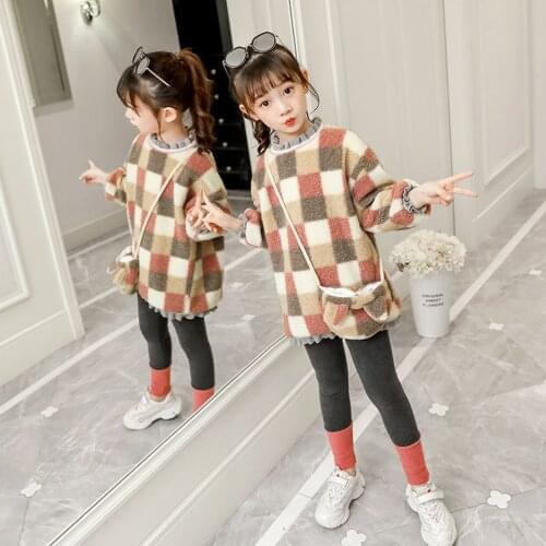 Childrens Sweater 2019 Autumn/Winter Kids Knitted Warm Pullover Sweaters For Girls knitting Wear 3 4 5 6 8 10 12 14 Years