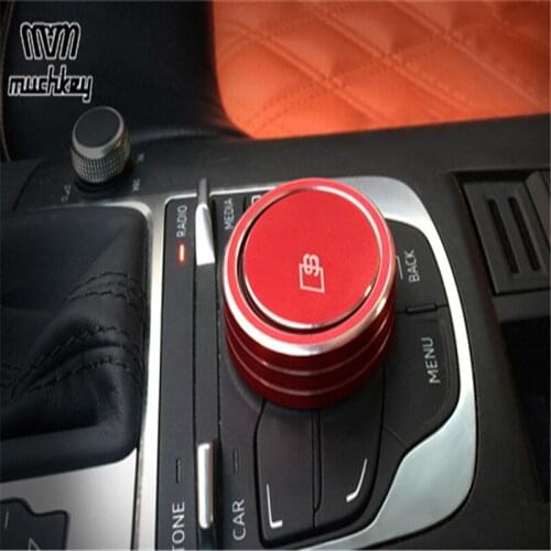 For Audi A3 V8 12-16 Central Control Adjusting Knob Decoration Ring Aluminum Alloy Metal Interior Decoration