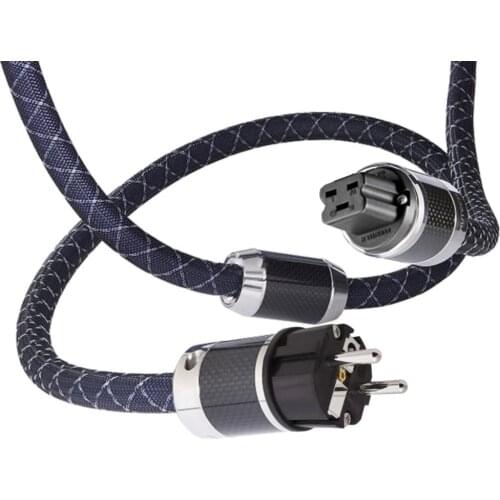 Furutech nanoflux-18 OCC 20A FI-52 (R) Rhodium carbon fiber fever EU AC power cable FI-E50 plug fever audio Schuko HiFi
