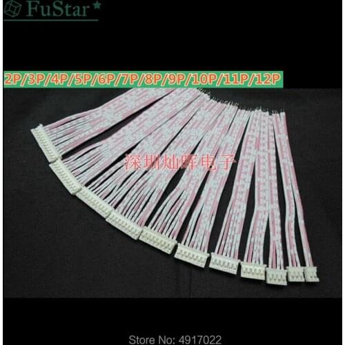 10Pcs JST PH 2.0mm Pitch Connector Cable PH2.0 Plug Line length 10CM Single Head Red and white 2P/3P/4P/5P/6P/7P/8P/9P/10P Hot