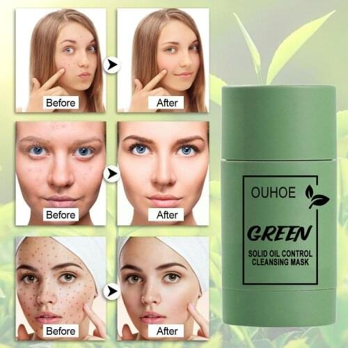 Oil Control Cleansing Green Tea Eggplant Deep Cleansing Skin Pores Shrink Z5Q4