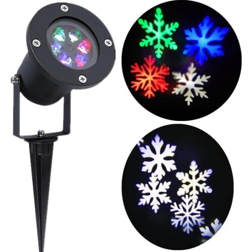 Christmas Decorations Projector Laser Home Party LED Rotatable Stage Light Outdoor Waterproof Garden Moving Snow Lawn Lamp
