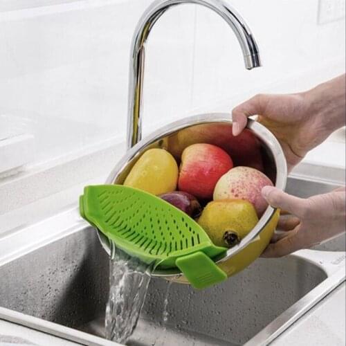 Multi-functional Kitchen Accessories Sink Strainer Kitchen Things Colander Sieve Silicone Pot Pan Strainer Filter Washing Gadget
