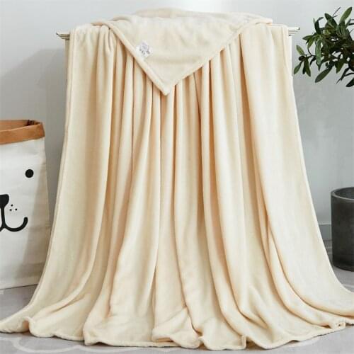 Cilected New Solid Color Blanket Coral Fleece Blanket Office Nap Blanket Home Air-Conditioned Room Blanket Yoga Blanket