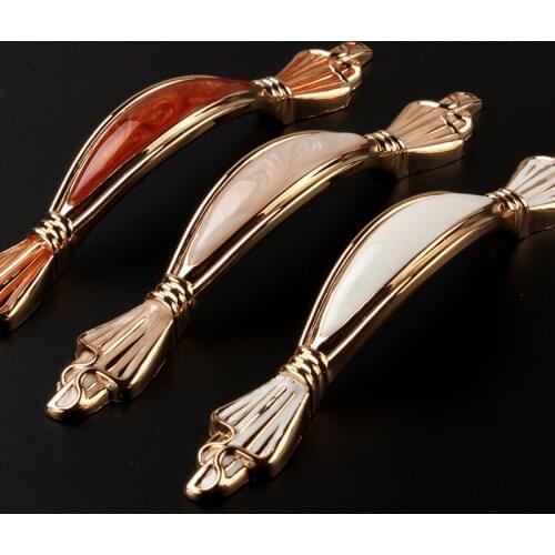 3.8"Furniture handle Bronze wardrobe handle 5" European pastoral drawer handle Wardrobe solid pull Antique brass dresser handles