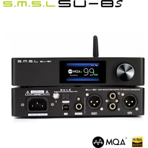 SMSL SU-8S MQA Decoder ES9068AS Bluetooth 5.0 SU8S DAC DSD512 PCM768kHz/32Bit with Remote Control