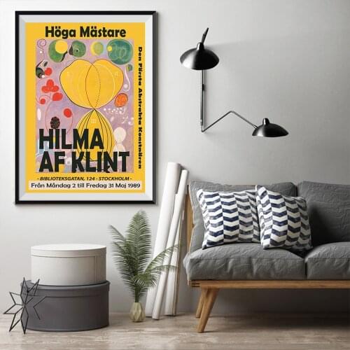 Modern Abstract Museum Poster ,Hilma Af Klint Exhibition Canvas Painting,Wall Pictuers ,House DecorationWall Pictuers