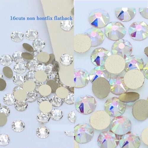 SS16 SS20 SS30 falt back 16cuts Crystal AB non hotfix flatback rhinestones Glitter Nail art Jewelry Clothing decoration