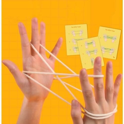 Children String Rope Game Set Montessori Materials Cradle Kids Learning Educational Toys For Kids Party Rope Hand Finger Game