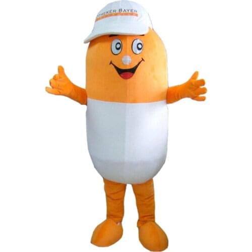 Funny Pill Costume Cosplay Outfits Adult Size Cartoon Mascot costume For Carnival Festival Commercial Dress