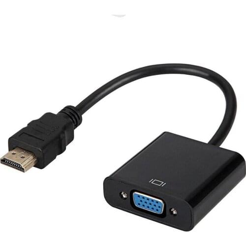10pcs/lot HDMI Male to VGA Female Converter 1080P Digital to Analog signal transfer HDMI to VGA Adapter for PC Laptop Tablet