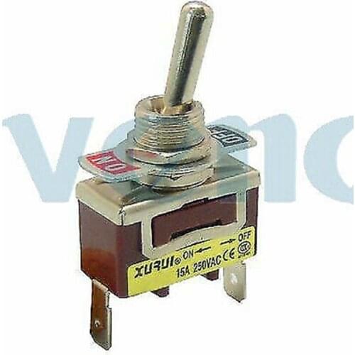 2pcs 125V 15A ON-OFF 2 Positions SPST Connect Terminal Toggle Switch XT-11A