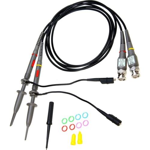 2Pcs Durable Oscilloscope Scope Analyzer Clip Probe 100MHz Oscilloscope Probe Test Leads Measurement Tools