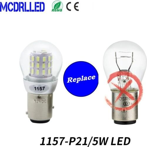 2pcs P21/5w Led 1157 Bay15d Brake Light For Skoda Superb Octavia 2 Fl 2010 2011 2012 2013 Led Daytime Running Light Drl Lamp