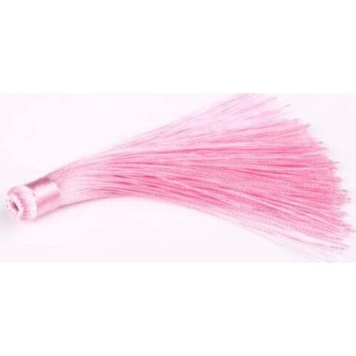 20Pcs Pink 12cm Mixed Cotton Silk Tassels Earrings Charm Pendant Satin Tassels for DIY Jewelry Making Findings Wedding Materials