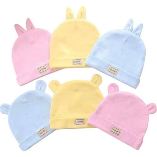 3 colors eslatic headscarf double layer cotton baby caps&hats with baby bibs set pink yellow and sky blue for newborn infant