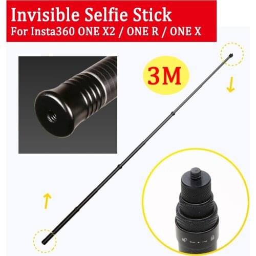3M Insta360 ONE X2/R Invisible Selfie Stick For ONE X2/ONE R/ONE X Ultra-Light Carbon Fiber Stick NEW Action Camera Accessory