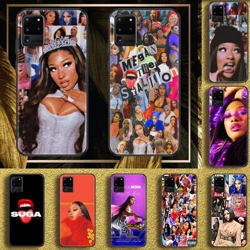 Megan Thee Stallion wap Phone case For Samsung Galaxy Note 4 8 9 10 20 S8 S9 S10 S10E S20 Plus UITRA Ultra black trend coque