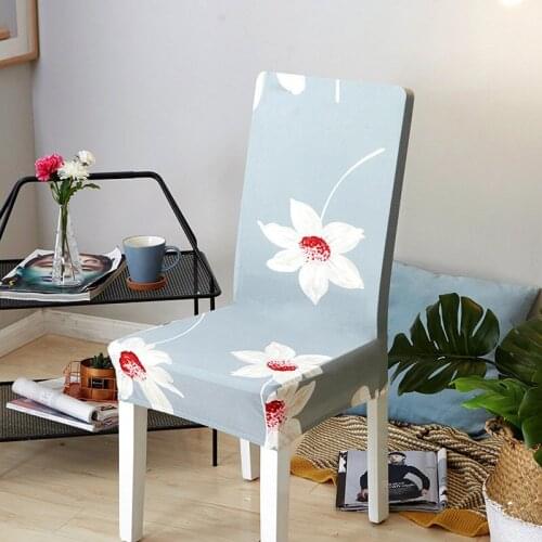 Pastoral Style Flower Print Chair Cover Spandex Wedding Seat Chair Covers Stretch Elastic Hotel Restaurant Decoration Slipcove