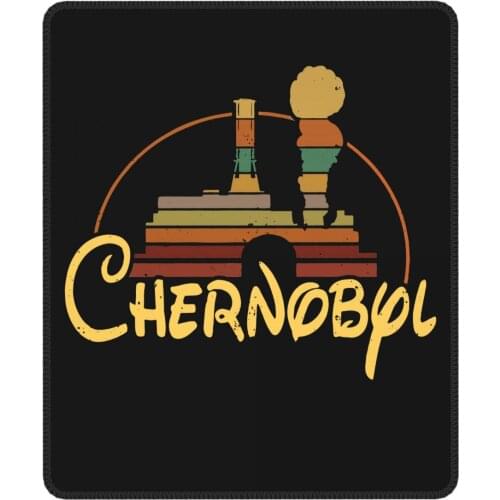Chernobyl Fantasy Logo Mouse Pad RBMK Roentgen Not Great Not Terrible with Locking Edge Mouse Mats Rubber Office Home Deco Mat