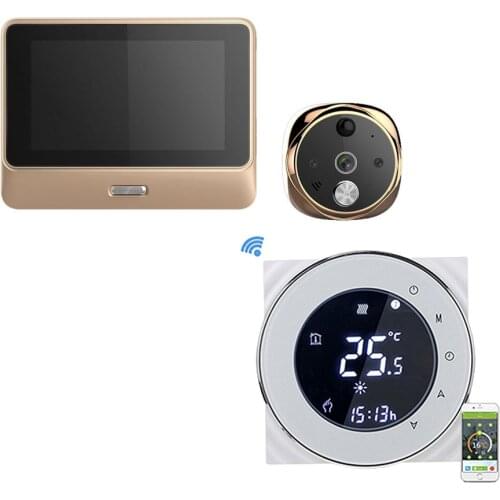 WiFi Video-Eye Digital Door Bell Door Viewer Eye Android IPS Security Viewer Camera Night Vision Motion Sensor Intercom Charger