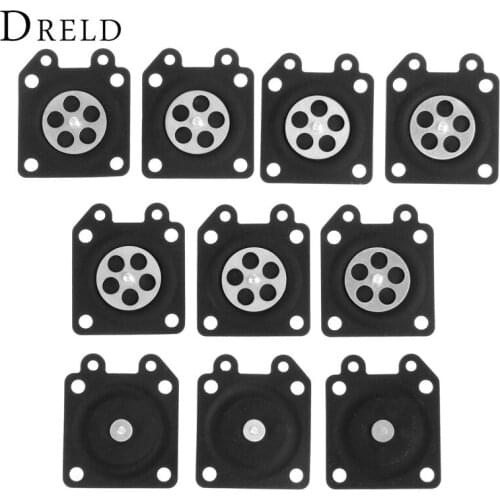 DRELD 10Pcs Carburetor Repair Kit Metering Diaphragm Assembly for Walbro WA WTA WY WYJ WYK WYM WYP WZ Carburetor Chainsaw Parts