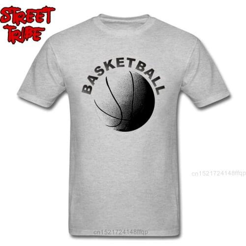 Basketballer Shirts Men Grey T Shirt Ball Player Fashion T-shirt Custom 100% Cotton Tshirt Team Wholesale Adult Clothes O Neck